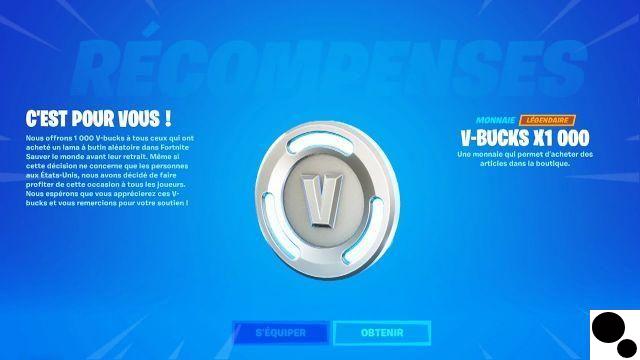 How to get 1000 V Buck in Fortnite?