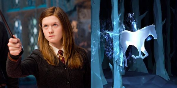 Qual é o Patrono de Gina Weasley em Harry Potter?